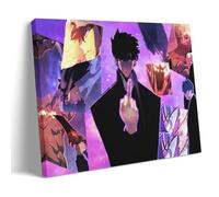 Poster de l'anime Solo Leveling Sung Jin Woo - Impression sur toile - Décoration murale pour salon, chambre à coucher - 30 x 45 cm - Style cadre
