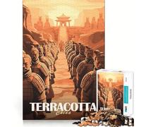Poster de l'armée de Terre Cuite Puzzle de 1000 pièces pour Adolescents Stimule la mémoire Activité à la Maison Motif à Assembler 38x26cm