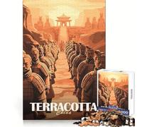Poster de l'armée de Terre Cuite Puzzle de 1000 pièces pour Adolescents Stimule la mémoire Activité à la Maison Motif à Assembler 38x26cm