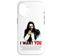 Poster de l'armée Jesus I Want You Uncle Sam Coque pour iPhone 16