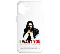 Poster de l'armée Jesus I Want You Uncle Sam Coque pour iPhone 16 Plus