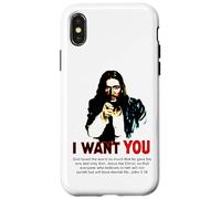 Poster de l'armée Jesus I Want You Uncle Sam Coque pour iPhone X/XS