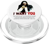 Poster de l'armée Jesus I Want You Uncle Sam PopSockets PopGrip pour MagSafe
