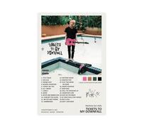 Poster de machine Gun Kelly Tickets To My Downfall - Couverture d'album de musique signée en édition limitée - Impression sur toile - Décoration murale pour salon, chambre à coucher - Style sans cadre