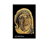 Poster de mère Teresa sur toile pour décoration murale de salon, chambre à coucher, sans cadre : 30 x 45 cm