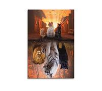 Poster de motivation animal Mindset Is Everything - Peinture décorative sur toile - Impression moderne pour chambre à coucher - 50 x 75 cm