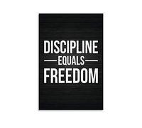 Poster de motivation sur toile autodiscipline et art mural Impression moderne pour chambre à coucher 20 x 30 cm