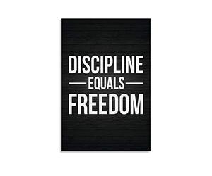 Poster de motivation sur toile autodiscipline et art mural Impression moderne pour chambre à coucher 20 x 30 cm