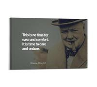 Poster de motivation Winston Churchill avec citation inspirante - Décoration d'intérieur - 40 x 60 cm