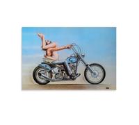 Poster de moto David Mann (9) - Art mural imprimé sur toile - Affiches d'œuvres d'art pour décoration de chambre - 50 x 75 cm
