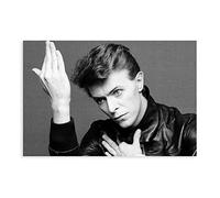 Poster de musique David Bowie avec couverture d'album de héros (1) - Impression sur toile - Décoration murale - Pour salon, chambre à coucher - Style sans cadre - 20 x 30 cm