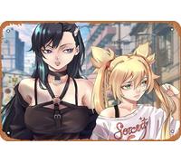 Poster de Ninny Spangcole, Burn The Witch, Noel Niihashi Anime Décoration murale rétro en métal 20,3 x 30,5 cm