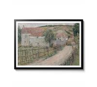 Poster de paysage impressionniste The Old Mill de Theodore Robinson, art mural de ferme, décoration de campagne 1892, cadeau de village rural, mat d'archivage, A5 (encadré) - 21 x 14,8 cm