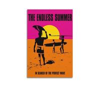 Poster de paysage Summer Endless Surf.jpg - Impression sur toile - Décoration murale moderne - 30 x 45 cm - Sans cadre