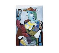 Poster de peinture cubiste espagnol Pablo Picasso Portrait de Marie-Thérèse - Art mural - Impression sur toile - 30 x 45 cm