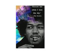 Poster de personnage Purple Haze Jimi Hendrix - Impression sur toile - Décoration de chambre à coucher - Paysage sportif - Bureau - Décoration murale - Peinture pour salon, chambre à coucher
