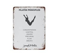 Poster de Pilates, décoration murale d'inspiration Pilates, Pilates, décoration murale vintage amusante pour la maison, 20,3 x 30,5 cm