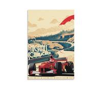Poster de pilote de Formule 1 Michael-Schumacher 3 - Impression sur toile - Décoration d'intérieur moderne - 40 x 60 cm