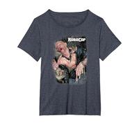 Poster de Portrait de Robocop Melting Man T-Shirt, Femme Grandes Tailles, Bleu Chiné, 2X