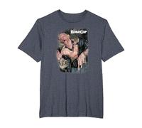 Poster de Portrait de Robocop Melting Man T-Shirt, Homme Grandes Tailles, Bleu Chiné, 2X Tall