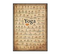 Poster de pose de yoga - 30 x 40 cm - Guide d'étirement complet du corps