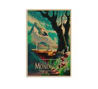 Poster de princesse anime Mononoke classique vintage avec couverture de film musical pour chambre à coucher - 30 x 45 cm