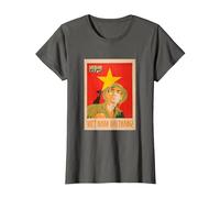 Poster de Propagande du Vietcong - Communiste de la Guerre du Vietnam T-Shirt, Femme, Asphalte, XS