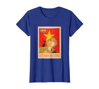 Poster de Propagande du Vietcong - Communiste de la Guerre du Vietnam T-Shirt, Femme, Bleu Royal, XS
