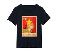 Poster de Propagande du Vietcong - Communiste de la Guerre du Vietnam T-Shirt, Femme Grandes Tailles, Noir, 6X