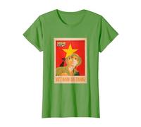 Poster de Propagande du Vietcong - Communiste de la Guerre du Vietnam T-Shirt, Femme, Herbe, L