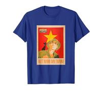 Poster de Propagande du Vietcong - Communiste de la Guerre du Vietnam T-Shirt, Homme, Bleu Royal, 3XL