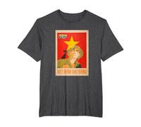 Poster de Propagande du Vietcong - Communiste de la Guerre du Vietnam T-Shirt, Homme Grandes Tailles, Chiné Foncé, 6X Tall
