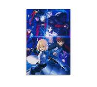 Poster de protagoniste Fate Stay Night (2014) - Art vintage - Toile murale - Décoration esthétique - Pour salon, chambre d'enfant, dortoir, café, salle de bain, chambre à coucher, salle de bain, 61 x