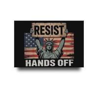 Poster de protestation Hands Off sur toile, statue de la Liberté Résiste, égalité des droits civils, justice reproductive, protestation féministe, décoration murale pour mars, rassemblement militant