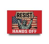 Poster de protestation Hands Off sur toile, statue de la Liberté Résiste, égalité des droits civils, justice reproductive, protestation féministe, décoration murale pour mars, rassemblement militant
