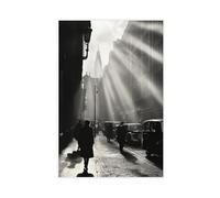 Poster de rue noire sur toile pour décoration murale de salon, chambre à coucher (50 x 75 cm)