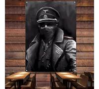 Poster de soldat impérial et Druck Leinwandgemälde - Bannière militaire de la Seconde Guerre mondiale Hängeflagge für Zimmer Büro Heimdekoration Wandteppich A1 (NO.7)