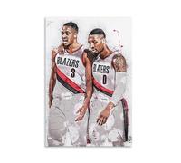 Poster de sport professionnel américain Damia Lillar, joueur de basket-ball, impression artistique, blazers, point guard, étoile de basket-ball, Damia Lillar, décoration murale pour chambre de garçon