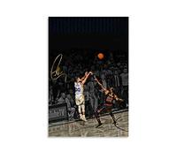 Poster de sport représentant Stephen Curry LeBron James - Toile décorative pour salon, chambre à coucher - 30 x 45 cm
