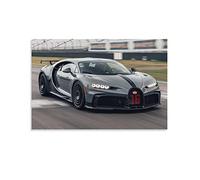 Poster de Supercar Bugatti Chiron - Voiture de sport - Peinture décorative sur toile - Poster mural et art - Décoration moderne pour chambre à coucher - 30 x 45 cm