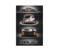 Poster de supercar Mclaren P1 Gtr - Peinture décorative sur toile - Pour salon, chambre à coucher - 30 x 45 cm