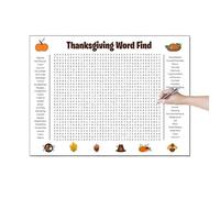 Poster de Thanksgiving - Jeu mural interactif de vacances, affiches géantes à colorier - pour femmes, garçons, filles, jeunes, adolescents, fils, filles, famille, amis, collègues de travail