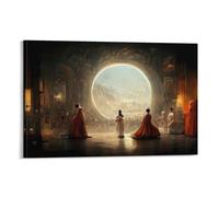 Poster de théâtre d'opéra spatial - Poster d'art généré par l'IA - Échelle gigapixel - 2x - - Impression sur toile - Art mural moderne - 30 x 45 cm