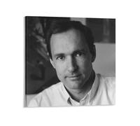 Poster de Tim Berners Lee sur toile et décoration murale moderne 30 x 30 cm