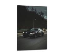 Poster de voiture BMW M4 Widebody noir, 40 x 60 cm, décoration murale moderne, décoration pour chambre à coucher familiale