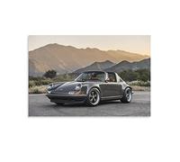 Poster de voiture classique Porsche 911 - Art mural moderne - Décoration de chambre à coucher - 40 x 60 cm