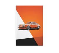 Poster de voiture de course classique Porsche 911 Rs 1973 rétro Voiture de course Poster décoratif sur toile Poster mural et image d'art Impression moderne pour chambre à coucher 50 x 75 cm