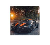 Poster de voiture de course pour Bugatti Chiron Super Sport 300 Supercar Poster décoratif sur toile pour chambre à coucher 30 x 30 cm