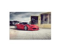 Poster de voiture de course pour Ferrari 458 Italia Supercar de sport - Poster décoratif sur toile - Impression d'art moderne pour chambre à coucher - 40 x 60 cm