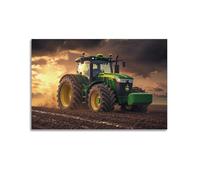 Poster de voiture de ferme rétro John Deere Lractor - Décoration murale moderne pour salon, chambre à coucher - 30 x 45 cm